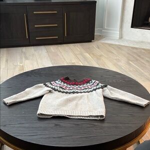 Kid’s Patterned Sweater - Gray and Red